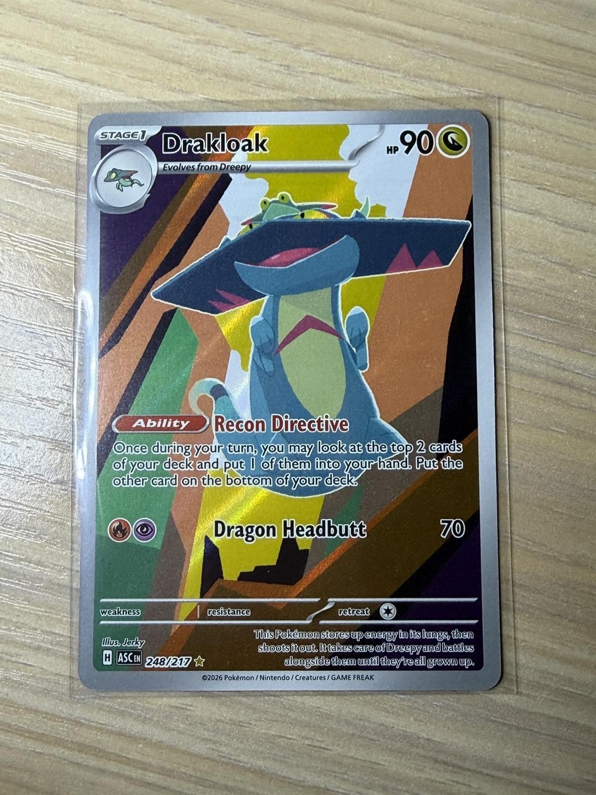 Drakloak 248/217 Illustration Rare Pokemon Ascended Heroes