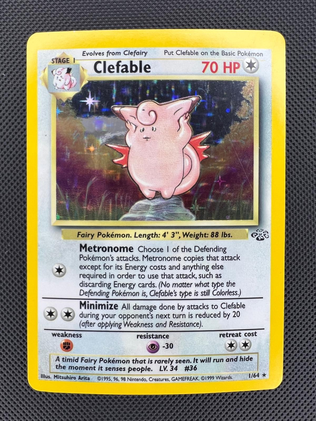 Clefable Jungle Holo Rare Pokemon LP 1/64