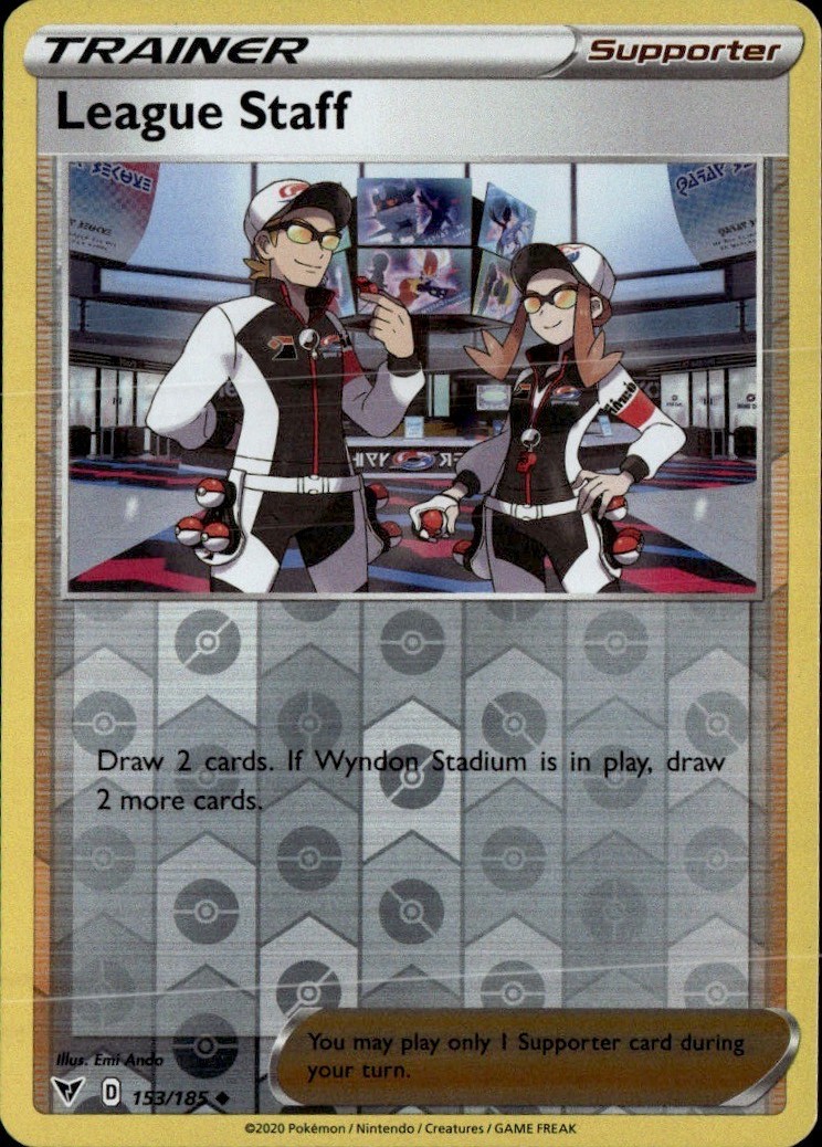 League Staff Uncommon SWSH04: Vivid Voltage 153/185 NM Emi Ando