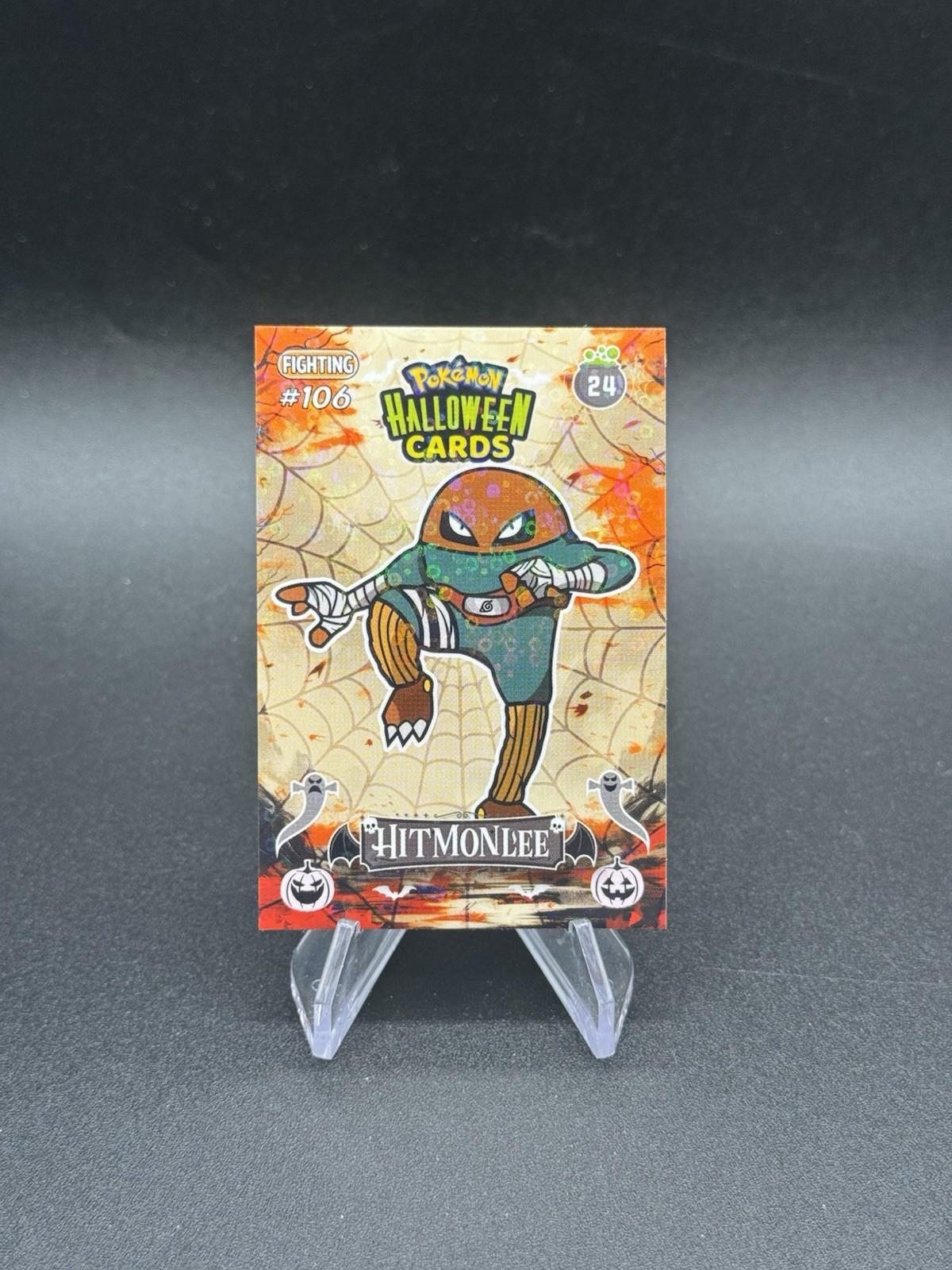 Pokemon Hitmonlee Cosplay Holo Collectoons Halloween Card 24 Peru US Seller