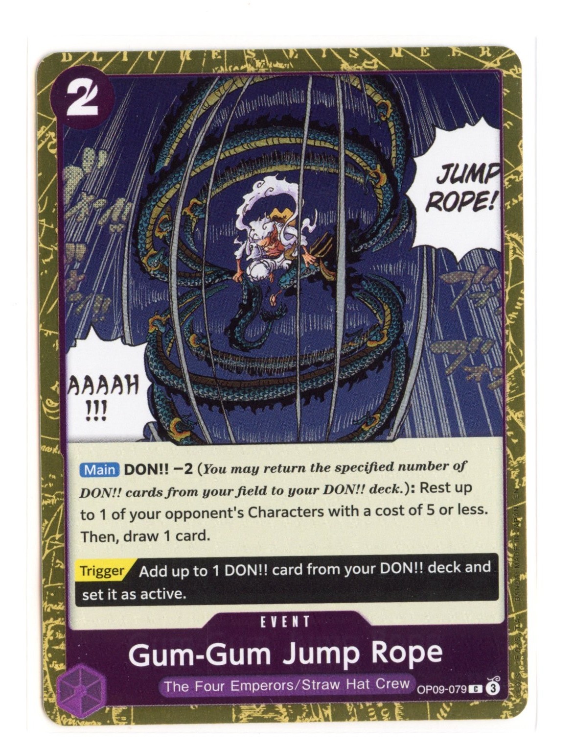 Gum-Gum Jump Rope (Pirate Foil) OP09-079 C One Piece Premium Booster Best Vol. 2