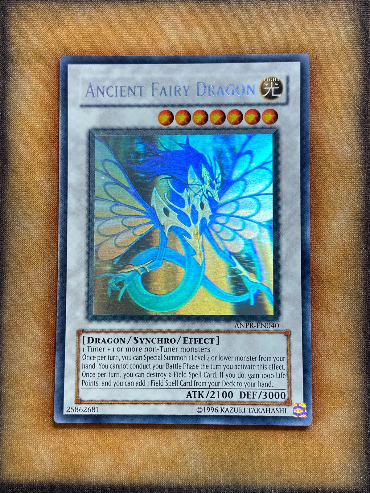 Yugioh Ancient Fairy Dragon ANPR-EN040 Ghost Rare VLP