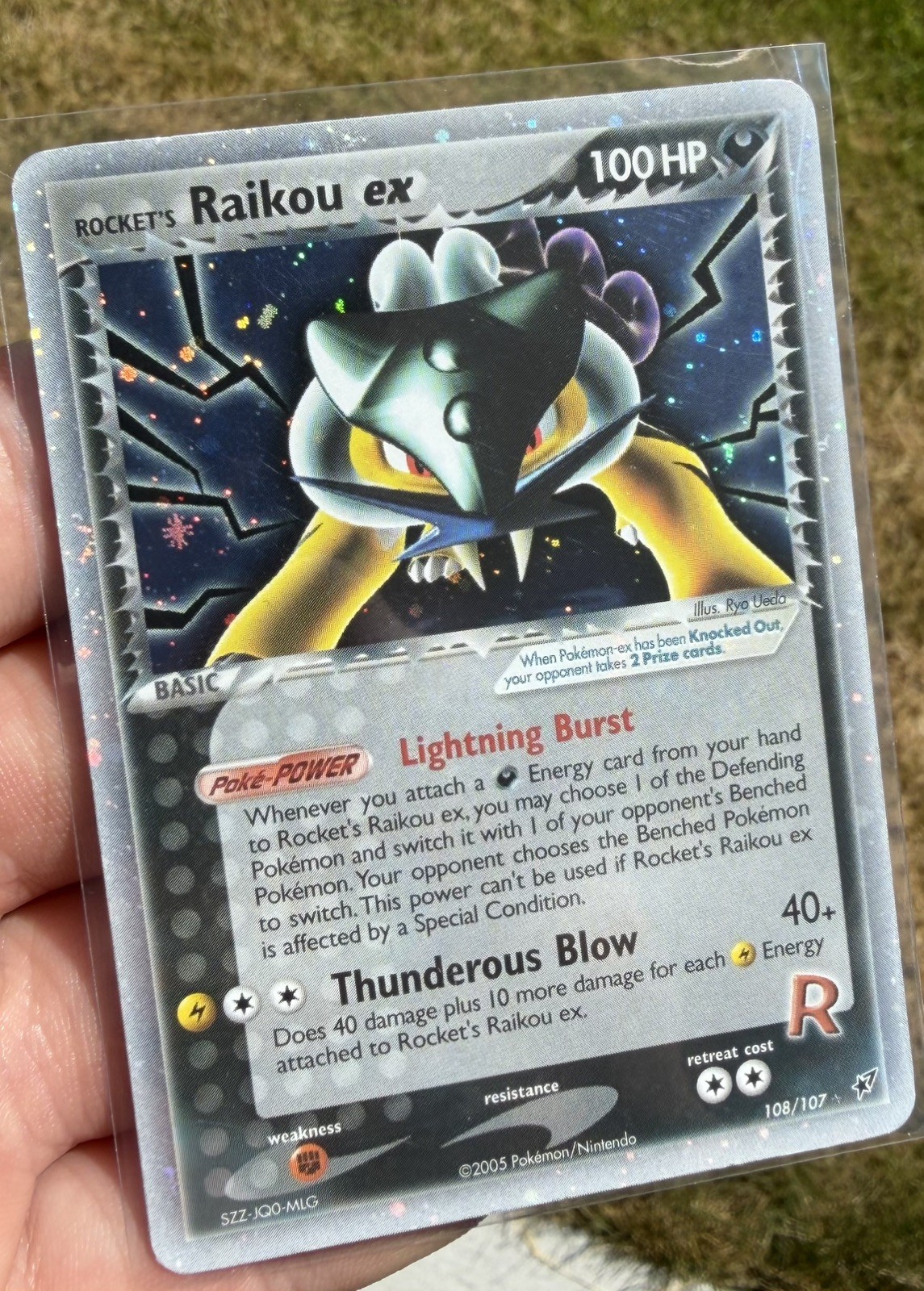 Rocket’s Raikou ex #108/107 Deoxys LP/MP Pokemon Card