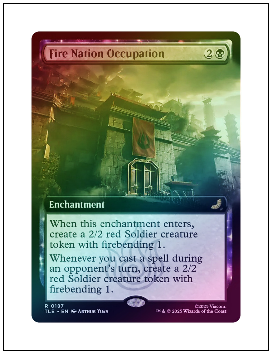 1x Fire Nation Occupation, Extended Art Foil, Avatar, Magic MTG NM