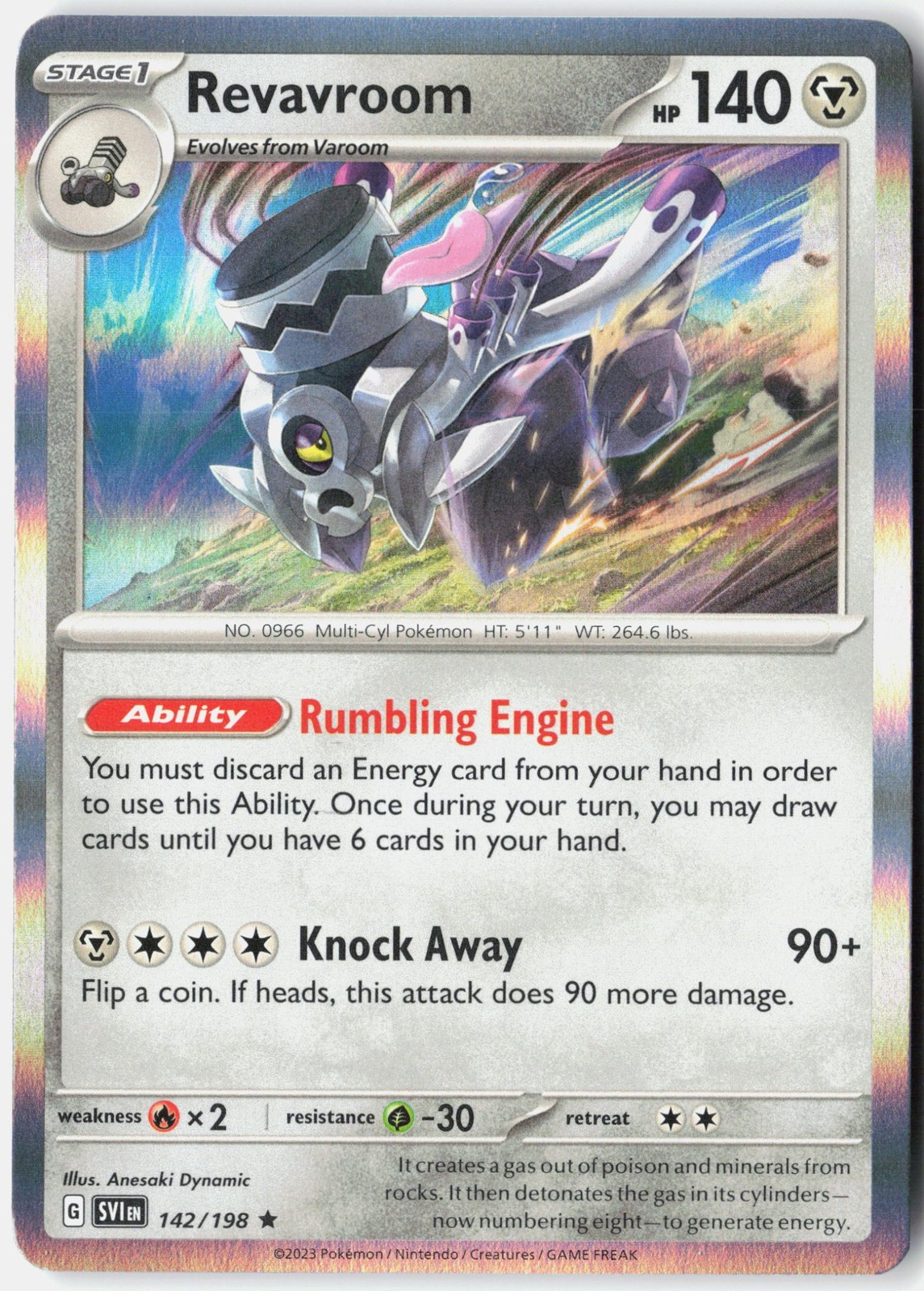 Revavroom Holofoil [Scarlet & Violet Base Set – 142/198] – NM – Pokemon TCG Card