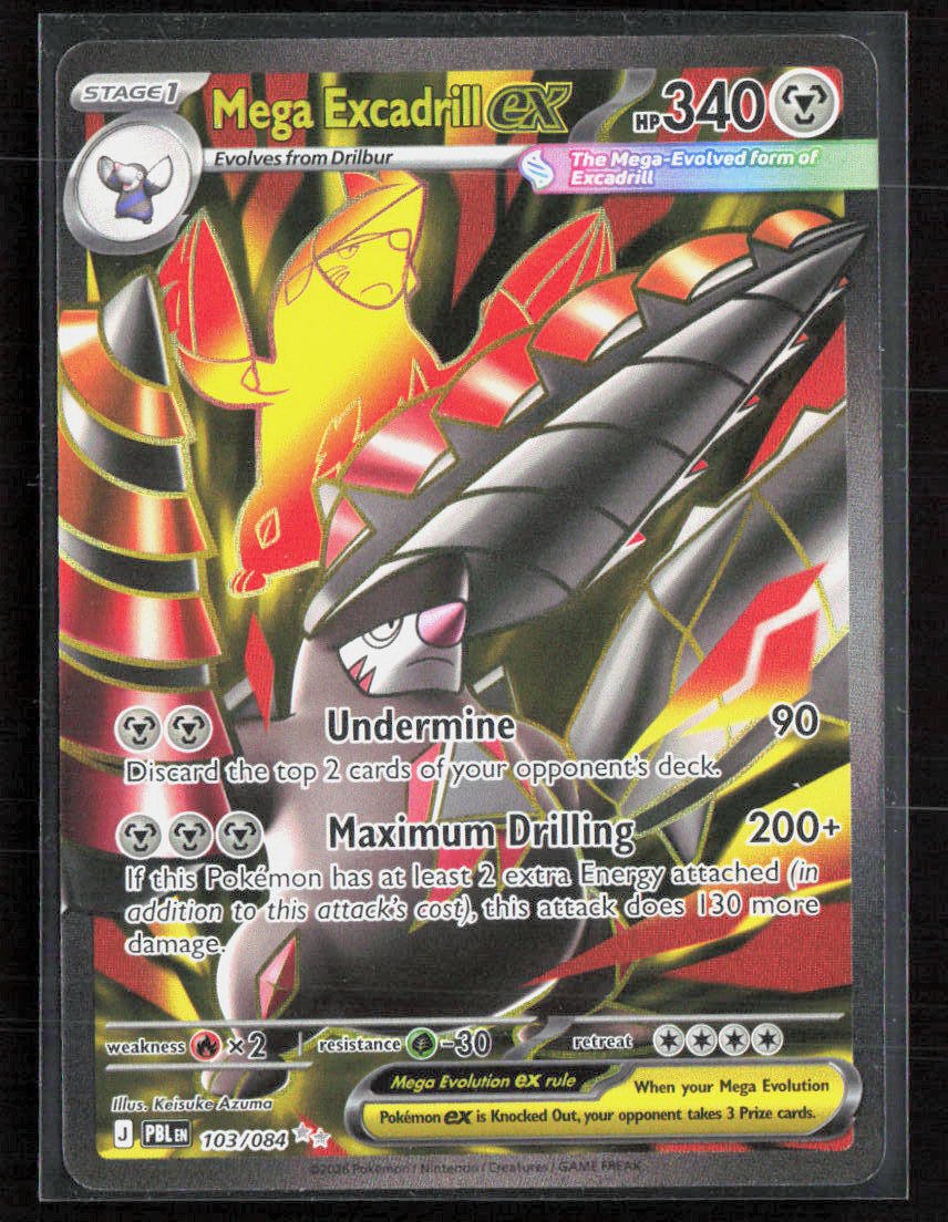 Mega Excadrill ex 103/084 Pitch Black HOLO NM