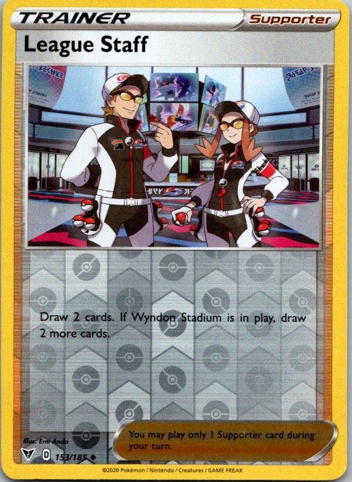 League Staff SWSH04: Vivid Voltage 153/185 LP Reverse Holo
