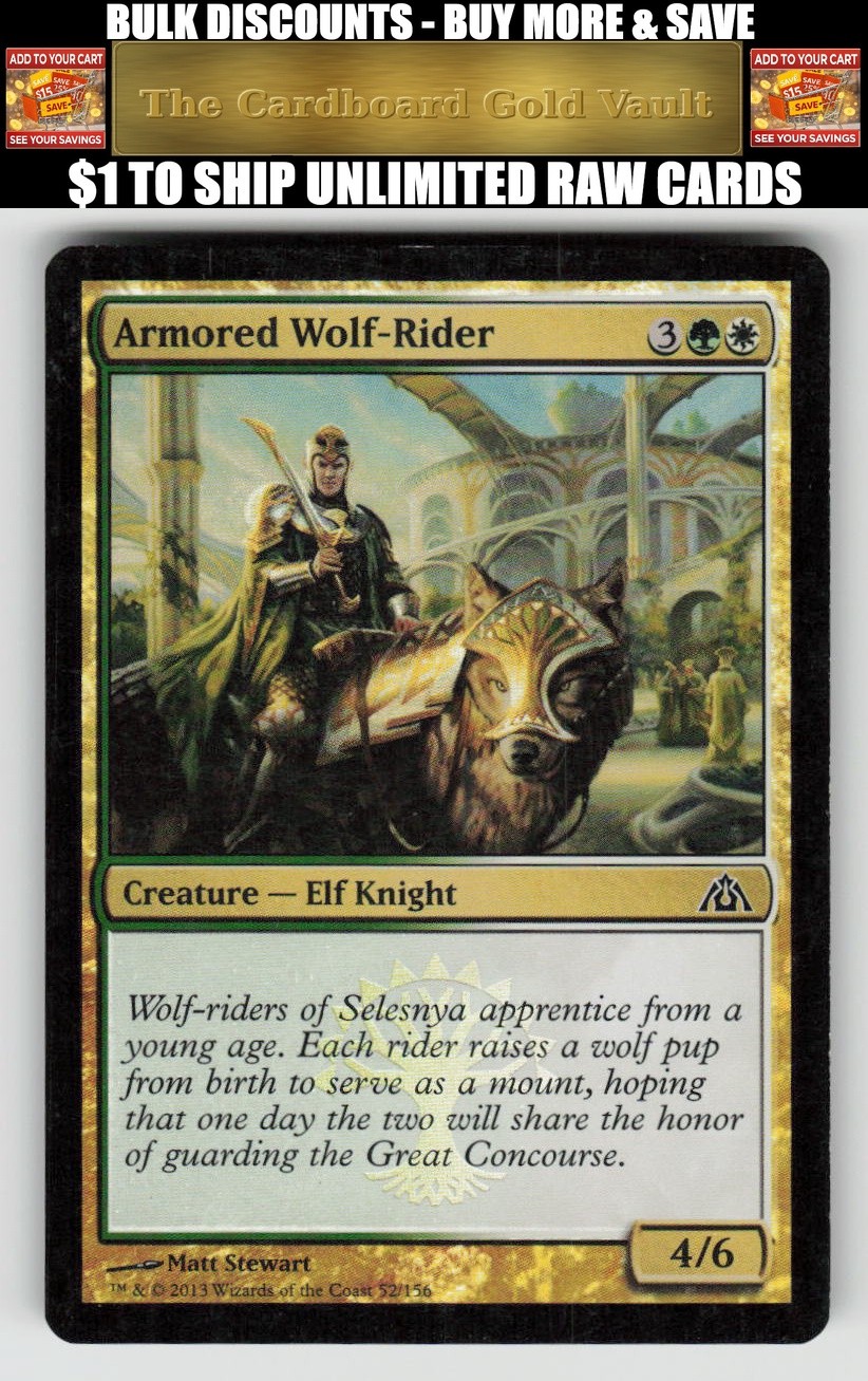 Magic_the_gathering Dragon’s Maze #52 Armored Wolf-Rider