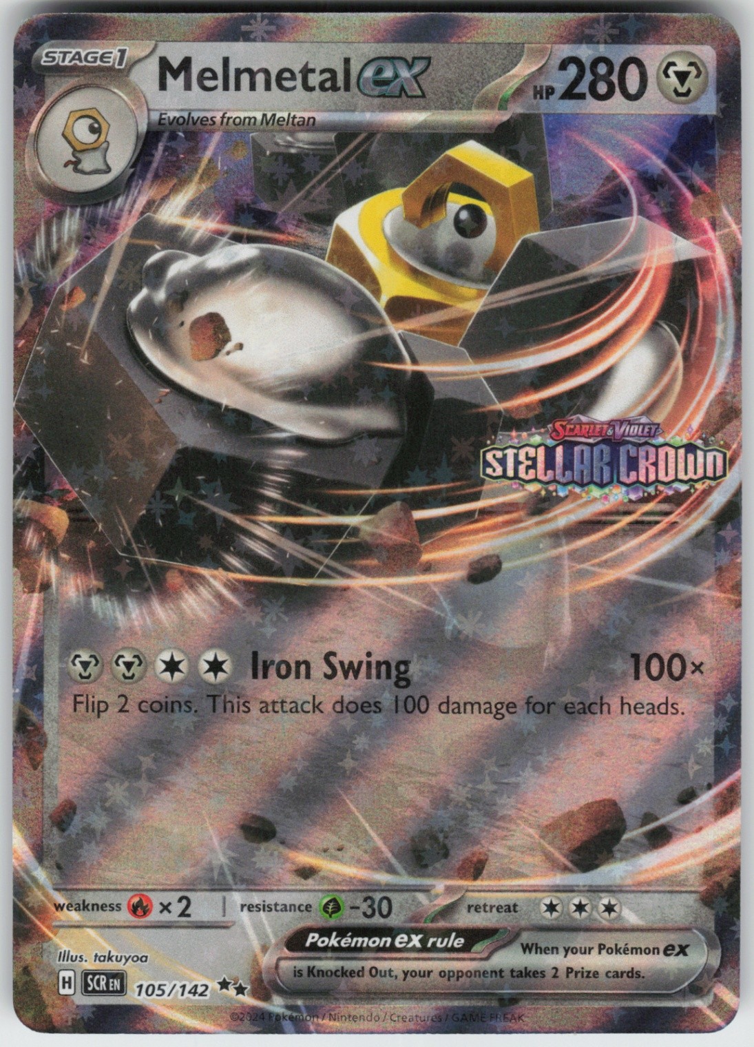 UR – 01 Holo Melmetal ex (Stellar Crown Stamped) 105/142 Double Rare Miscellaneo