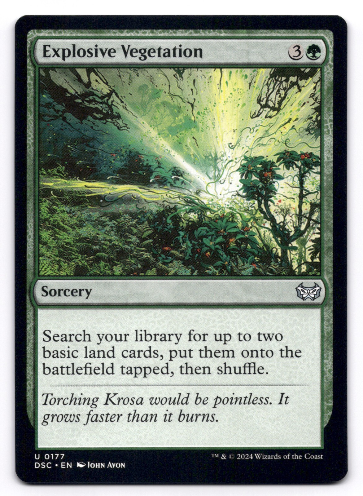 Explosive Vegetation NM Commander: Duskmourn: House of Horror 0177 MTG Regular