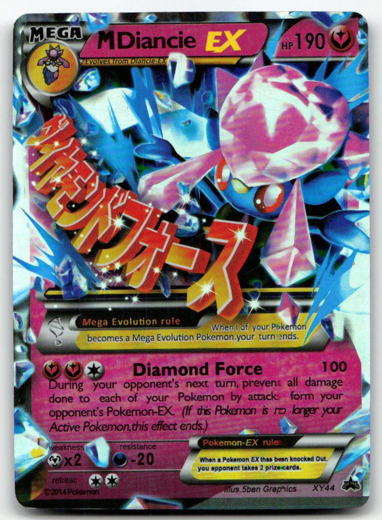 M Diancie EX XY44 Holo Promo XY Promo Pokemon Moderately Played
