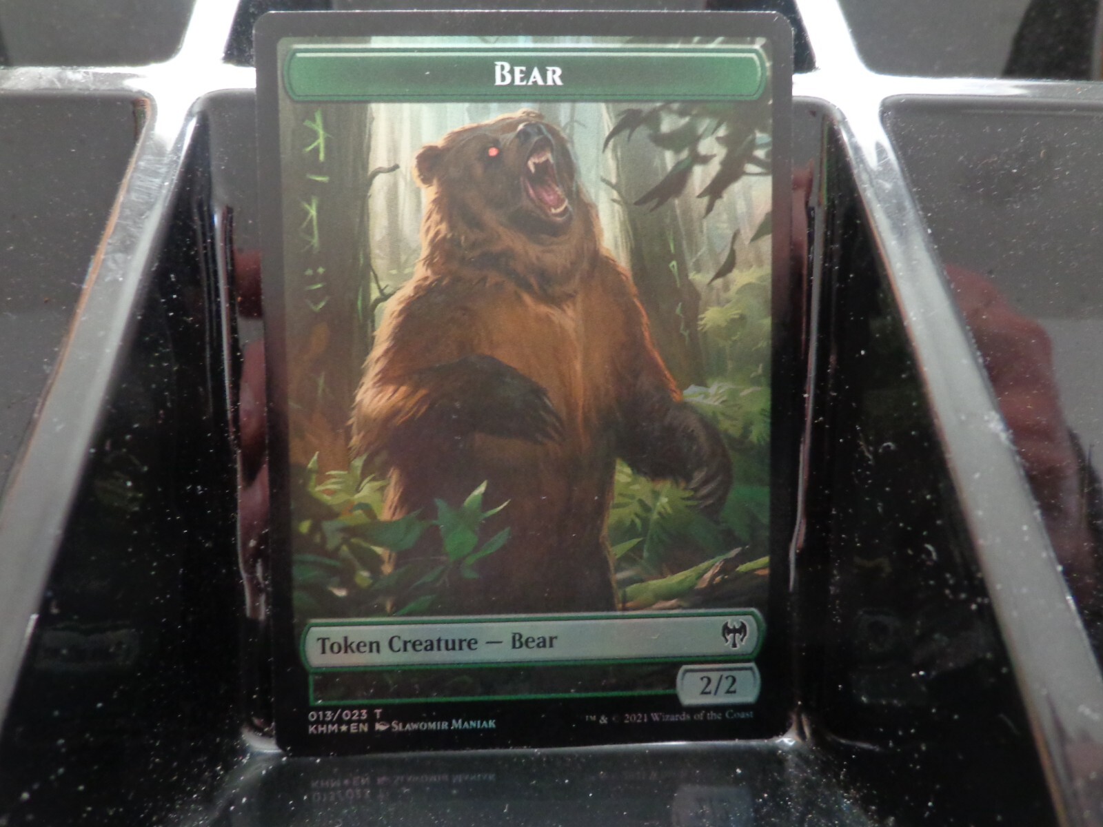 MTG Foil: Human Warrior / Bear Token