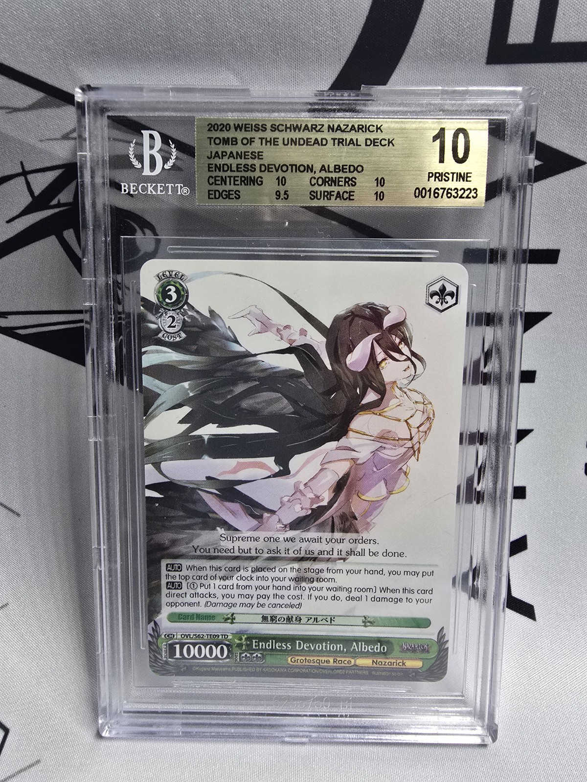 BGS 10 Albedo TD S62-TE09 Weiss Schwarz NARAZICK English Card (NOT SP)