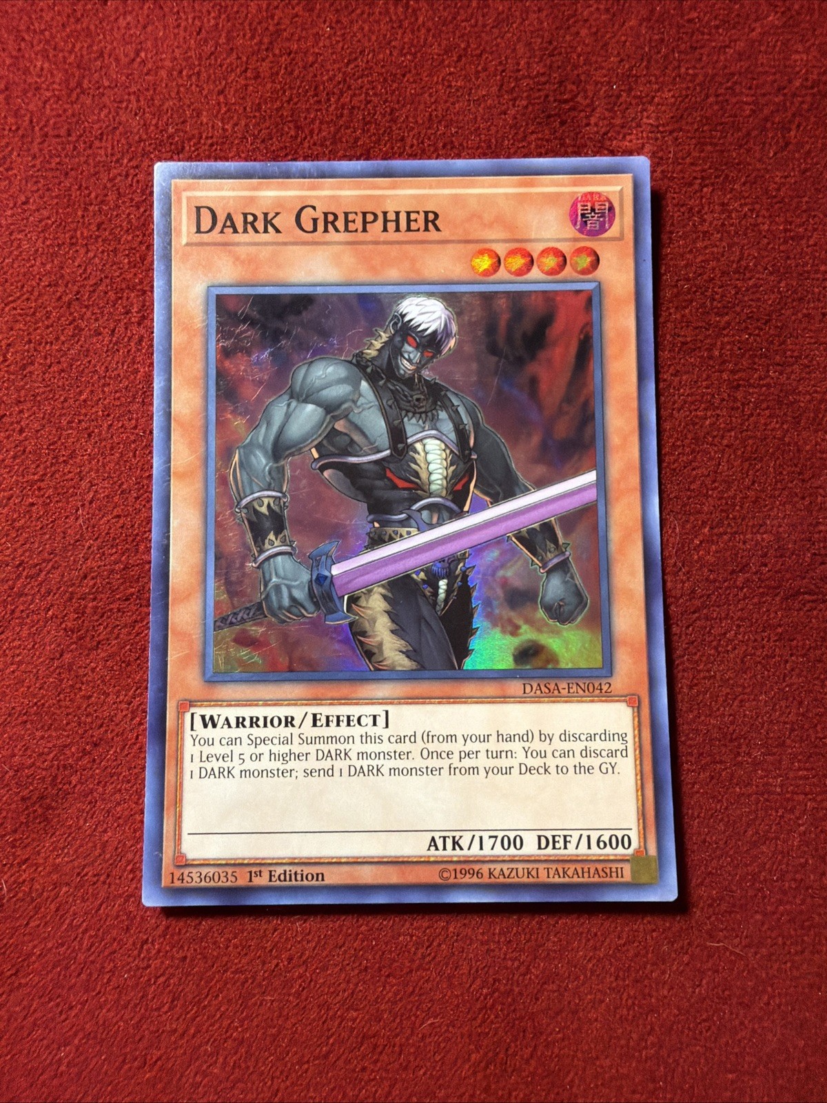 Dark Grepher DASA-EN042 Super Rare Dark Saviors Yu-Gi-Oh 1st Edition Near Mint