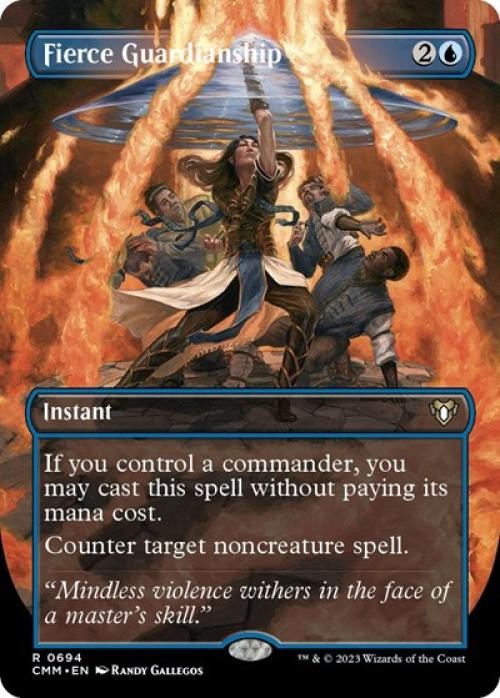 MTG English Fierce Guardianship (Borderless) NM Foil Commander Masters