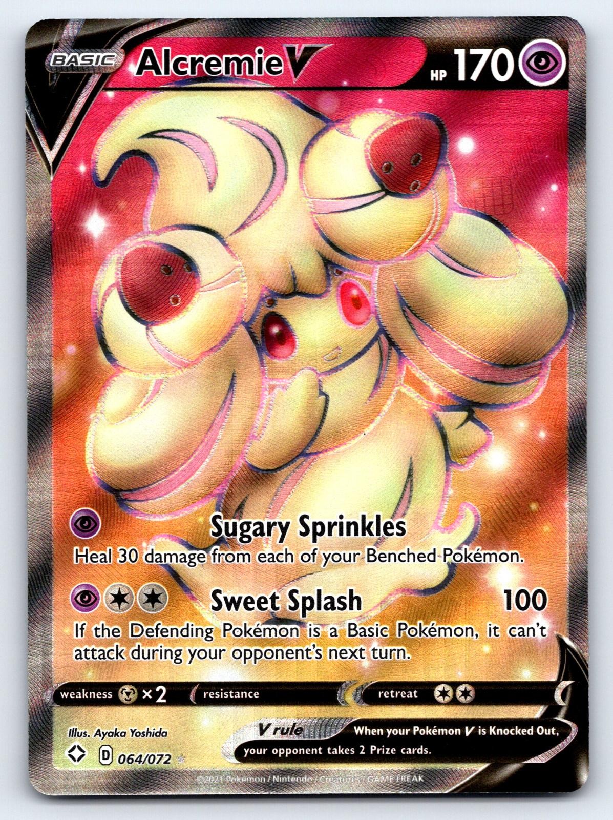 Alcremie V 064/072 Ultra Rare Shining Fates Pokemon Near Mint