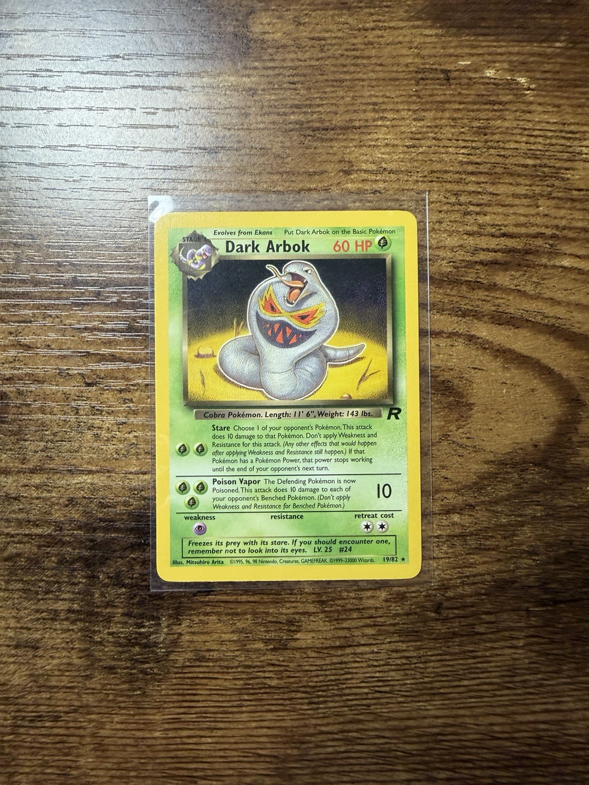 Dark Arbok 19/82 Rare Team Rocket Pokemon Near Mint WOTC