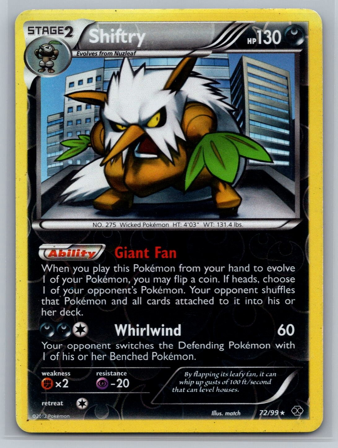 Shiftry Next Destinies #72/99 Rare