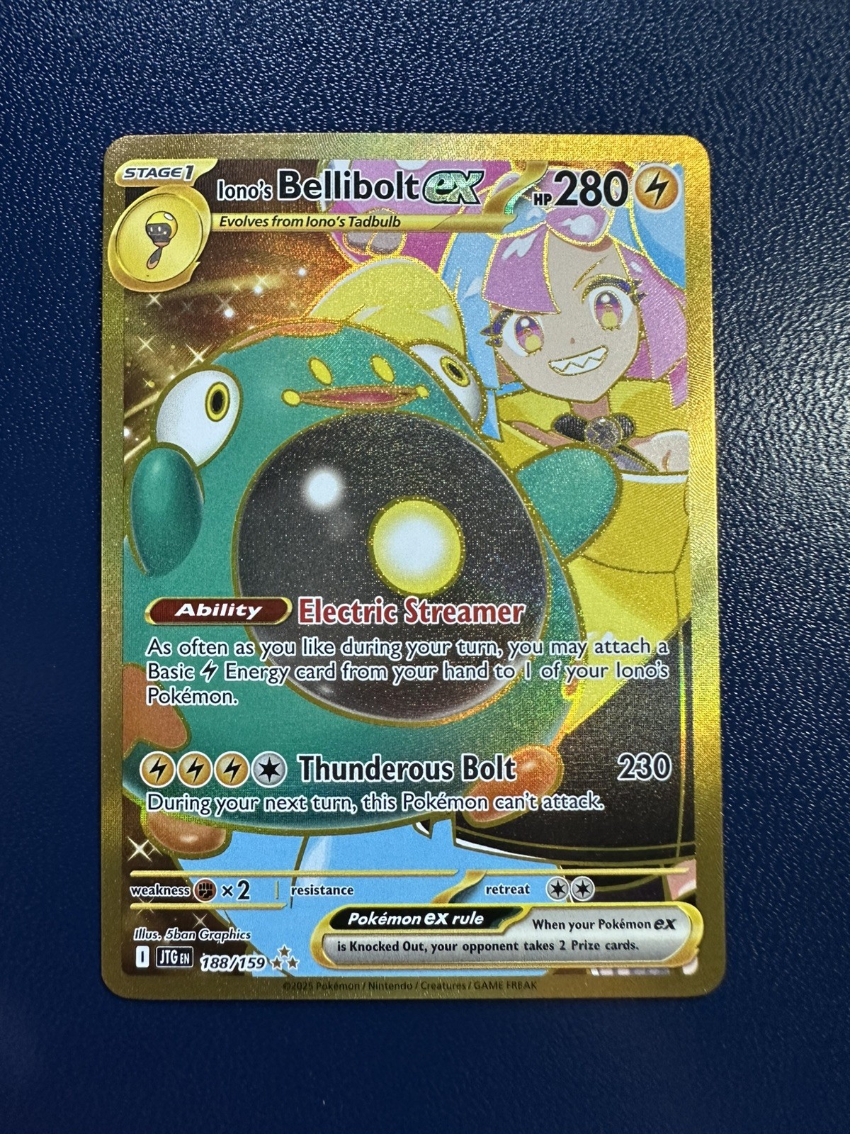 Iono’s Bellibolt ex 188/159 Holo – Pokemon Journey Together NM