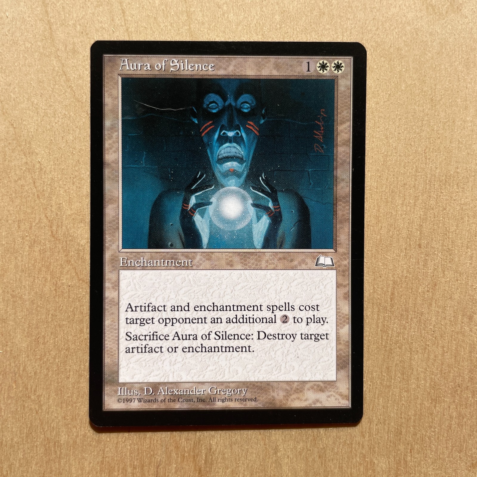 MTG Aura of Silence LP Weatherlight Uncommon Enchantment Magic The Gathering
