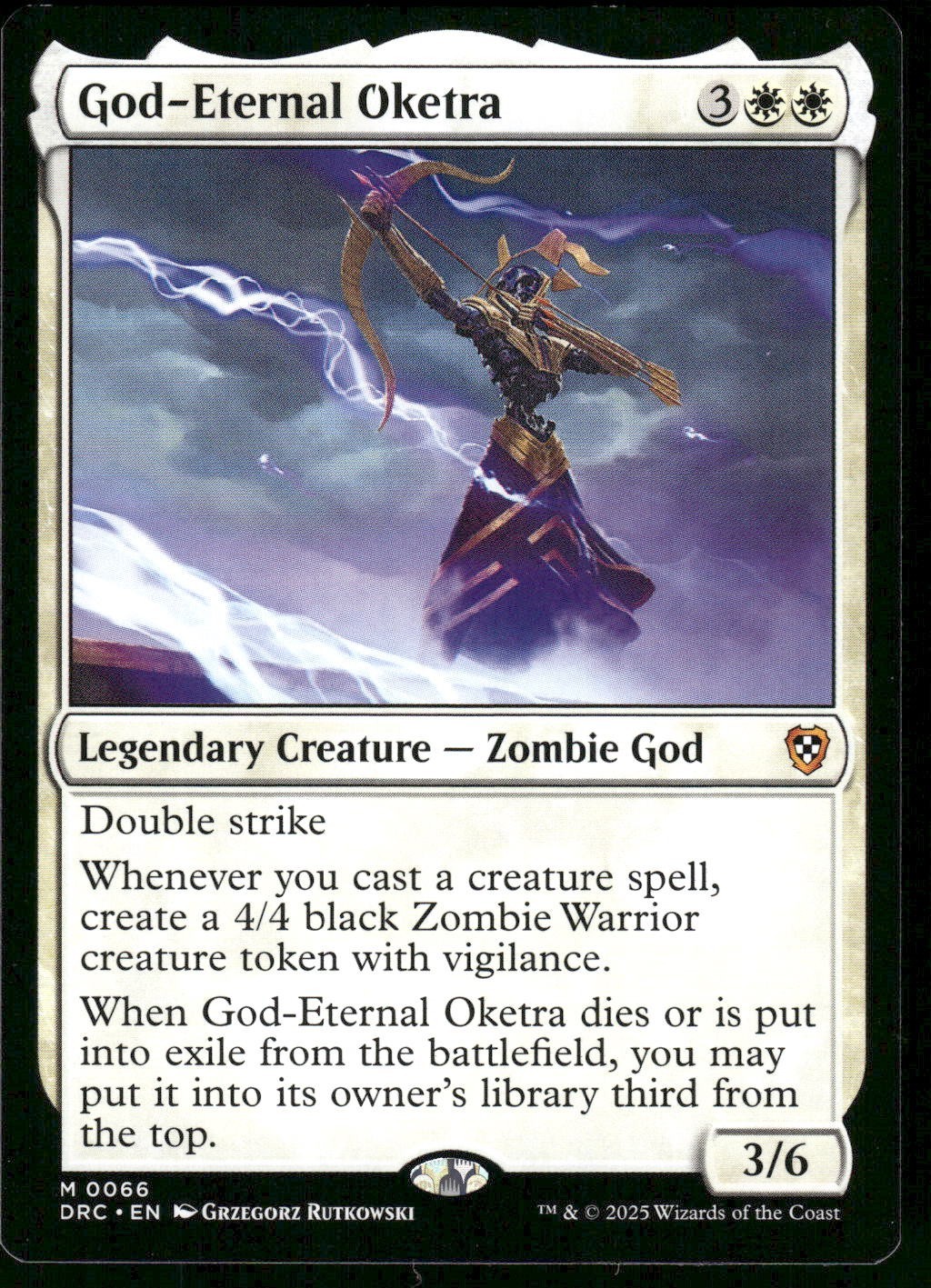x1 God-Eternal Oketra – Commander: Aetherdrift – NM – MTG