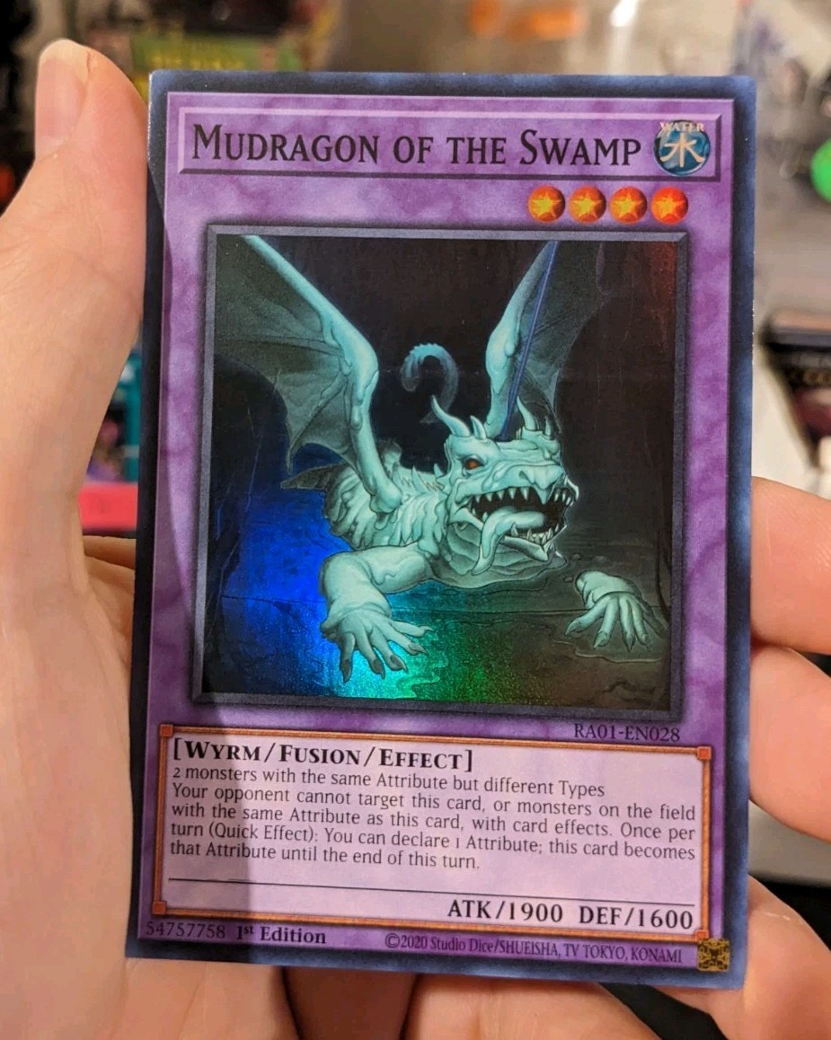 Yu-Gi-Oh! Mudragon of the Swamp RA01-EN028 Fusion Extra Deck YGO TCG Super Rare