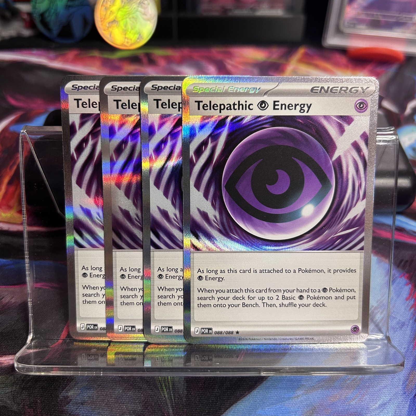 [4x Playset] Telepathic Psychic Energy 088/088 ME3: Perfect Order POKEMON TCG
