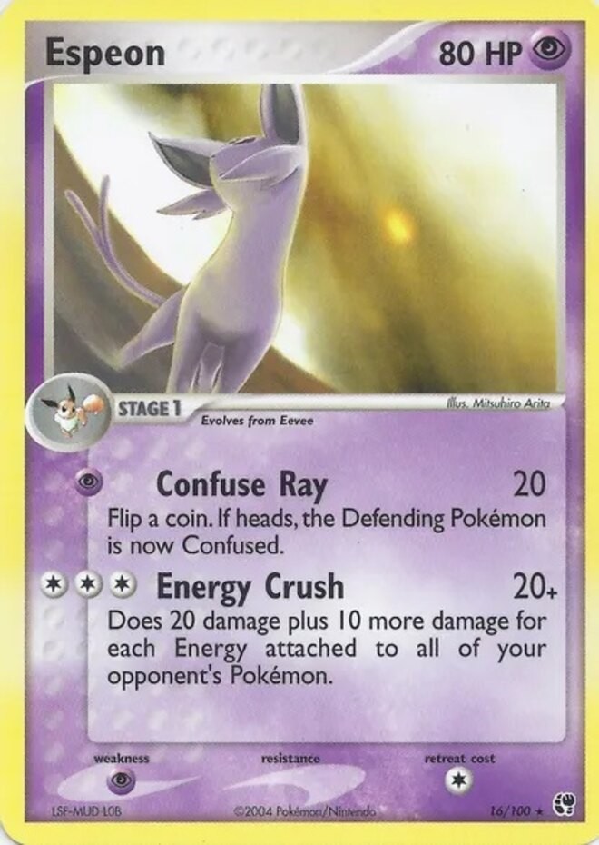 Damaged Espeon – 16/100 – Rare Pokemon EX Battle Stadium