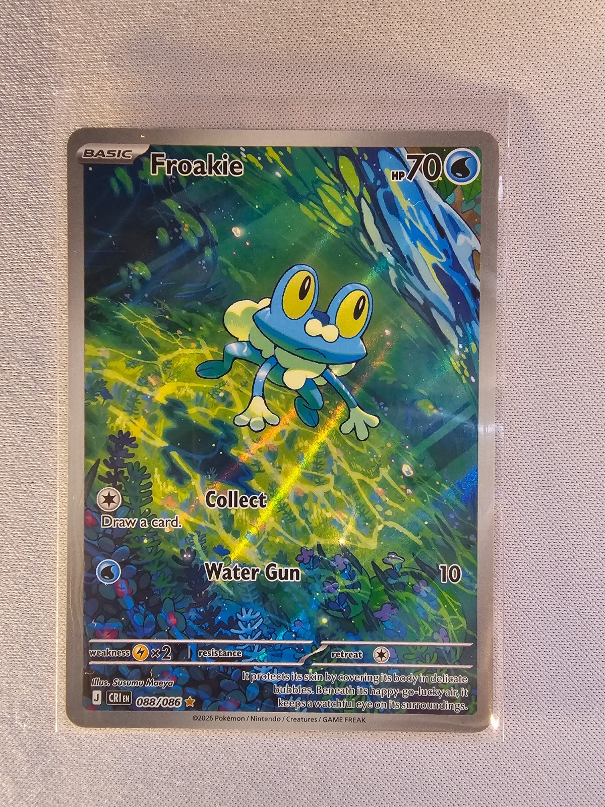 Pokémon Froakie Full Art Illustration Rare Card 088/086 Chaos Rising 2026