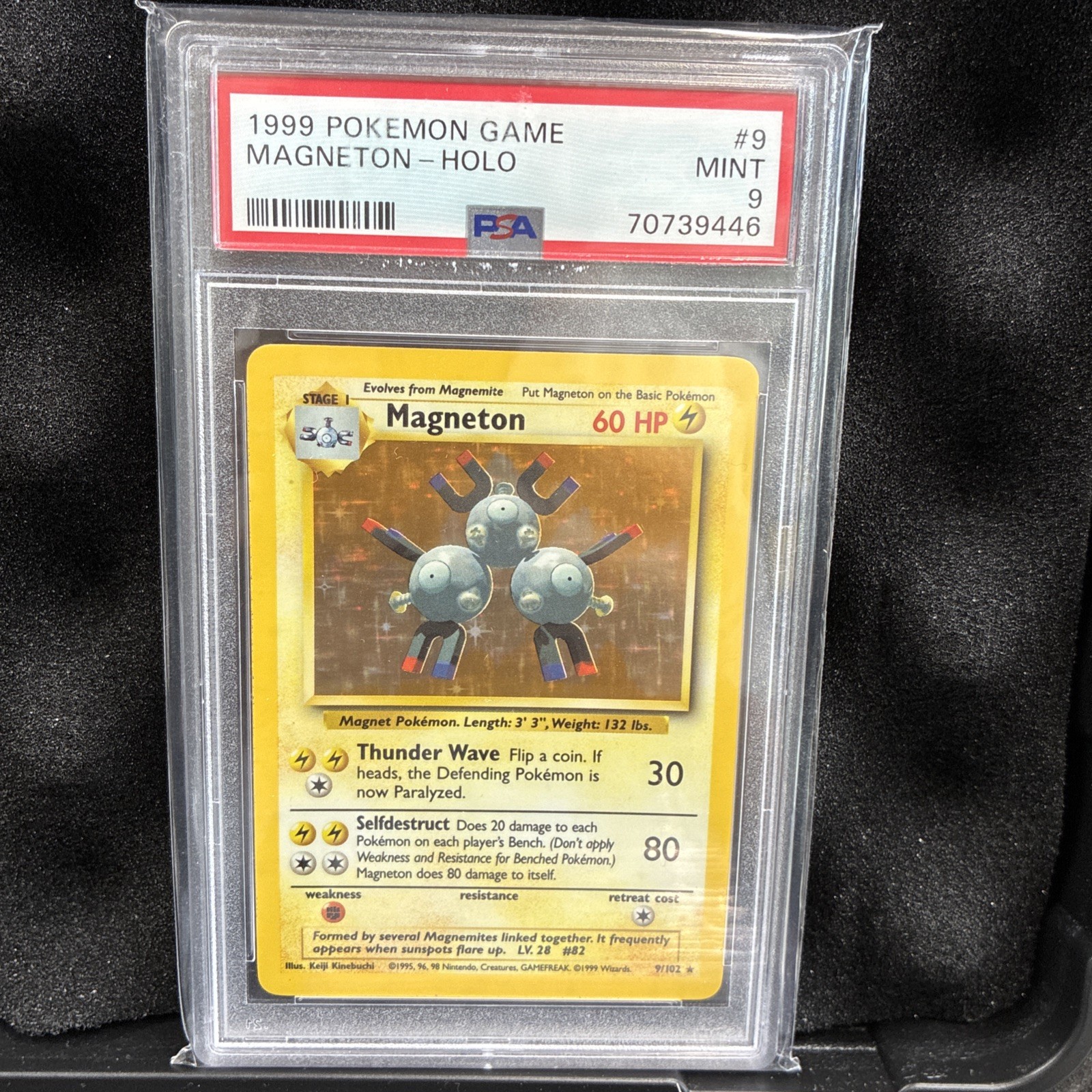 1999 Magneton 009/102 Base Set Holo PSA 9
