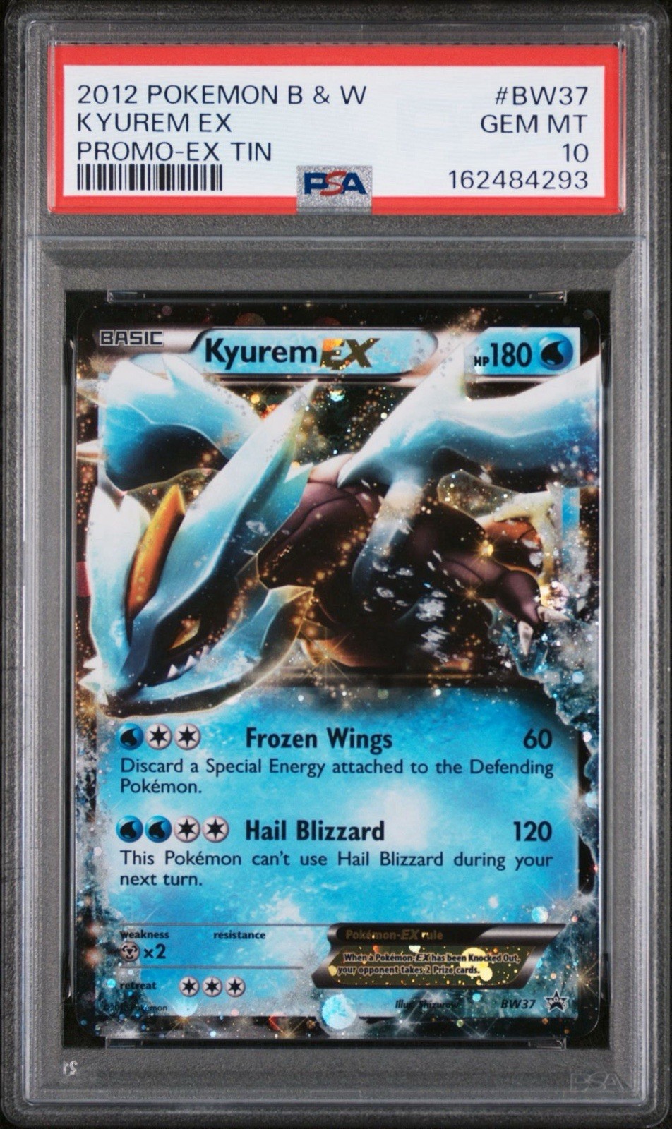 2012 Pokemon Black & White Promo EX Tin #BW37 Kyurem ex PSA 10 *LOW POP 14