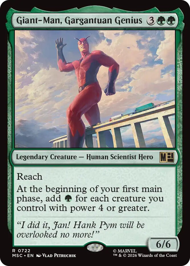 x1 Giant-Man, Gargantuan Genius R MTG Commander: Marvel Super Heroes M/NM, Engli