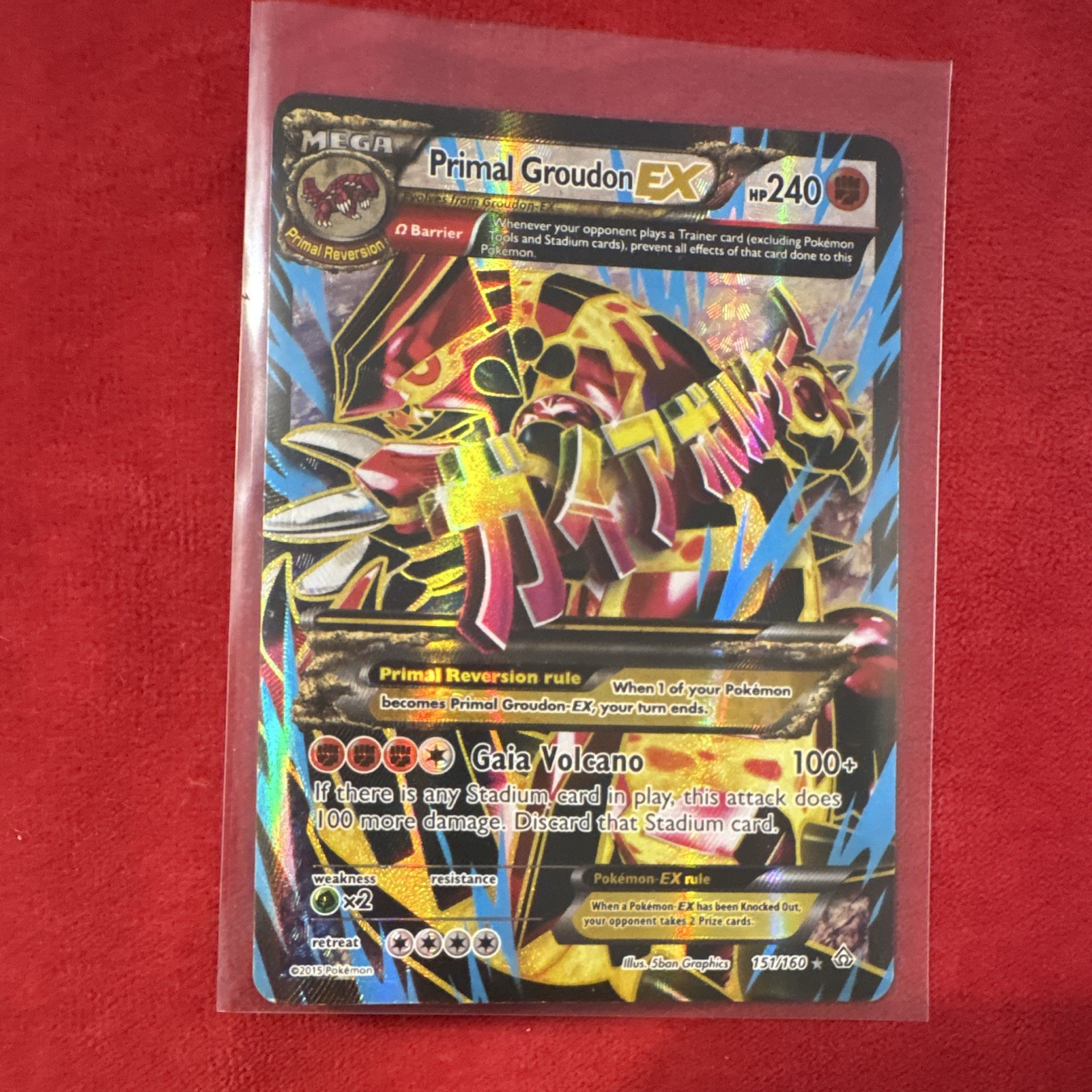 The Pokémon Company Primal Groudon EX 151/160 XY Primal Clash Full Art Holo UR