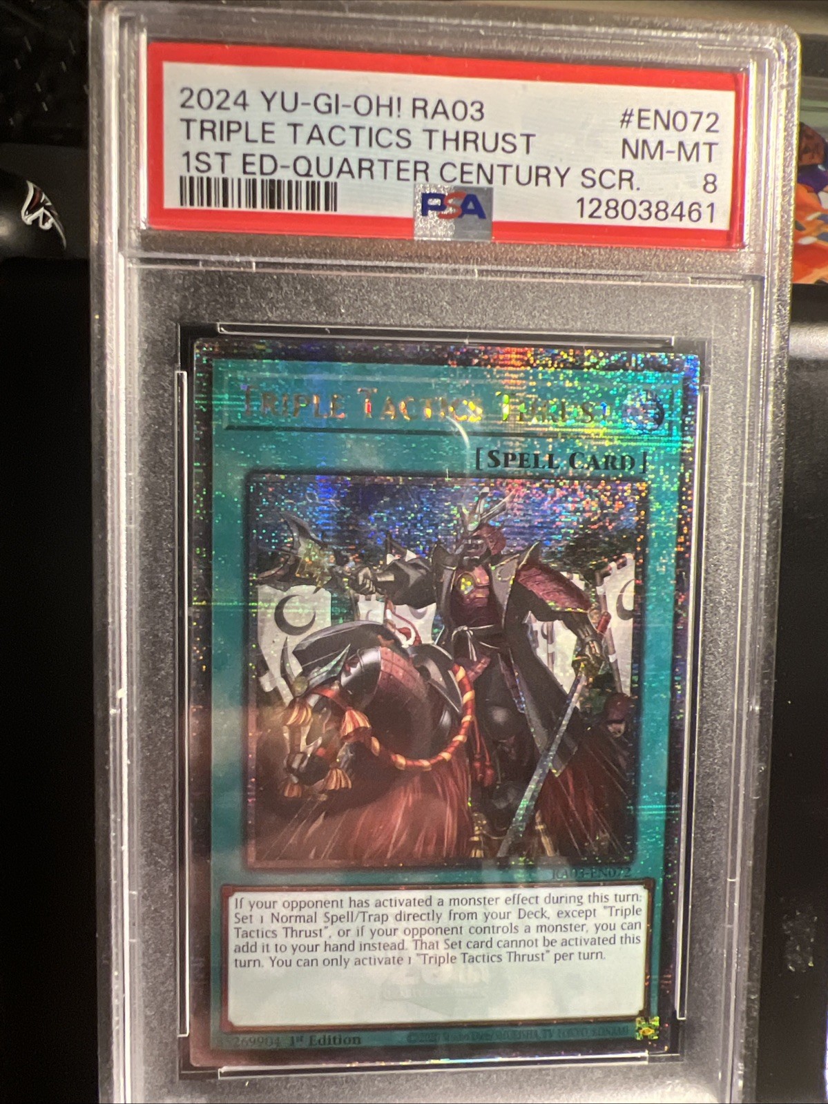 Yu-Gi-Oh Triple Tactics Thrust (Quarter Century Secret Rare) RA03-EN072 PSA 8
