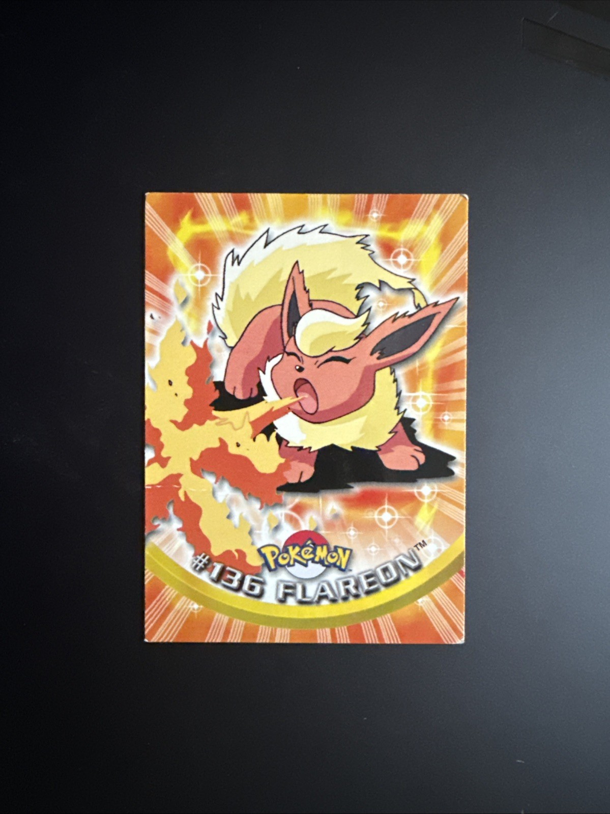 Topps Pokemon Flareon #136 Trading Card Series 3 Blue Logo