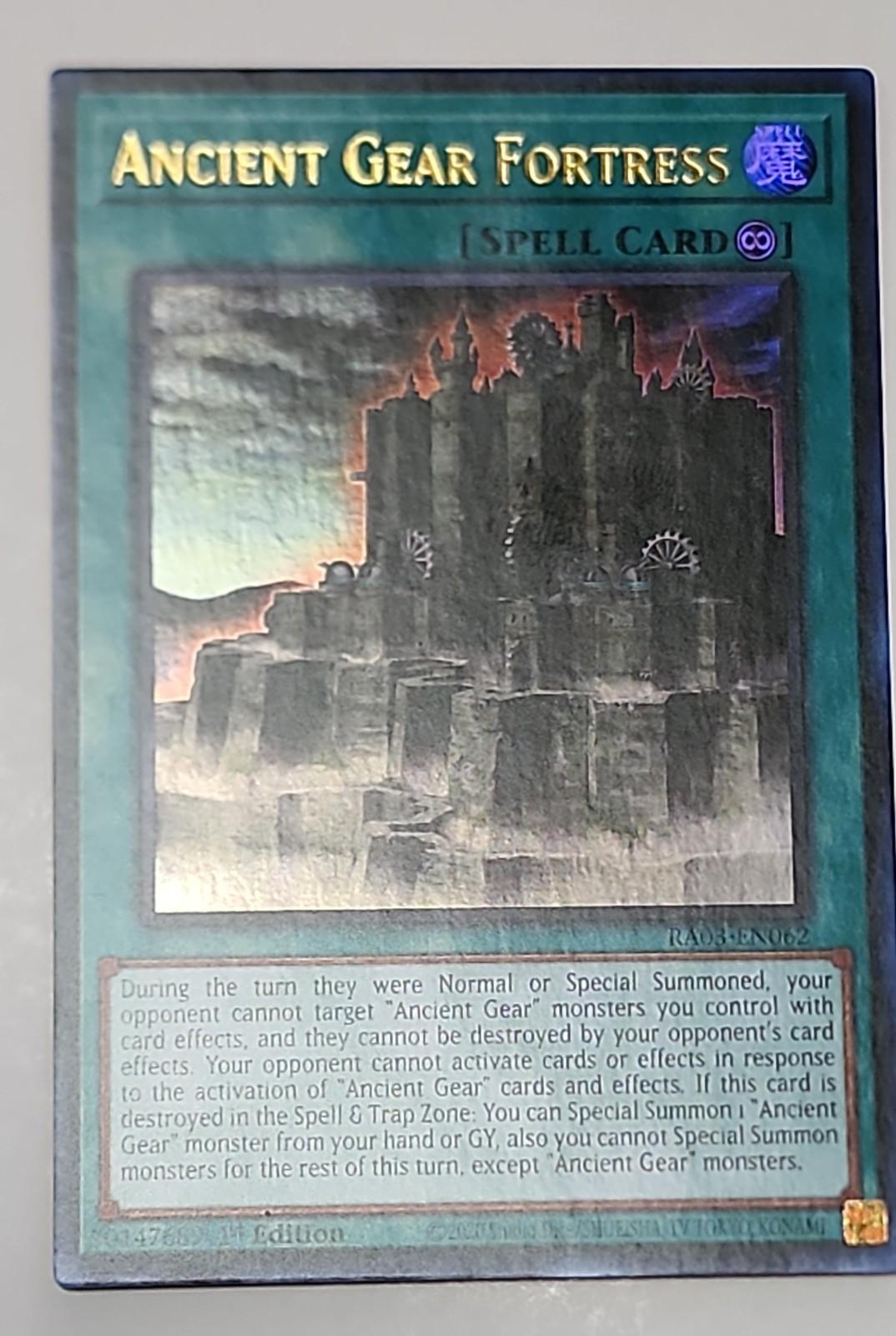 Ancient Gear Fortress RA03-EN062 Quarter Century Bonanza 1st Edition