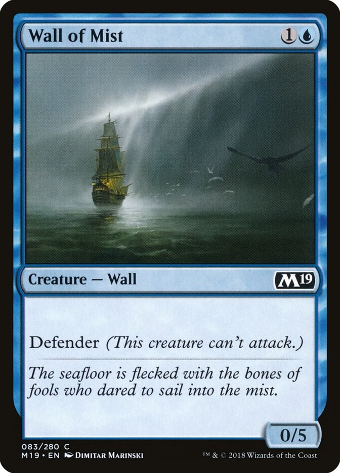 Wall of Mist (083) Core Set 2019 M19 MTG Magic