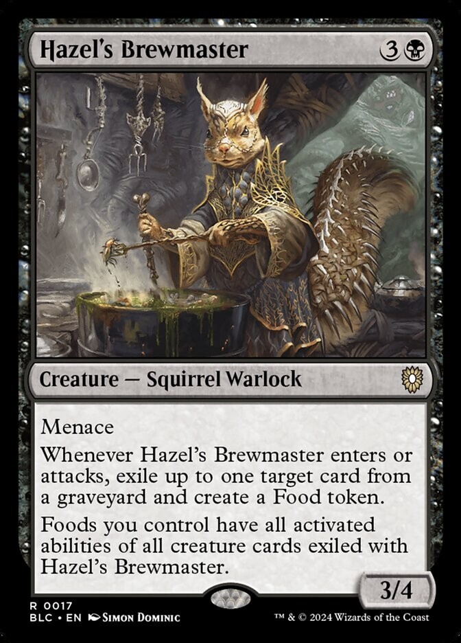 Hazel’s Brewmaster 0017 Non Foil Rare Bloomburrow Commander MTG NM