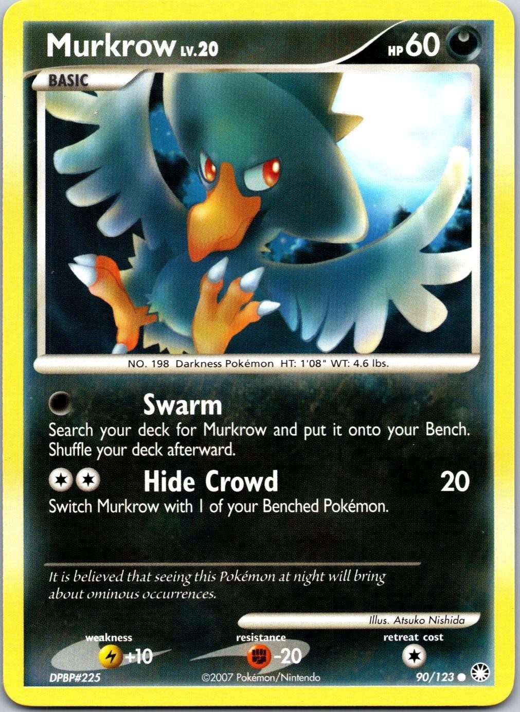 Murkrow 90/123 Common Mysterious Treasures Pokemon Near Mint