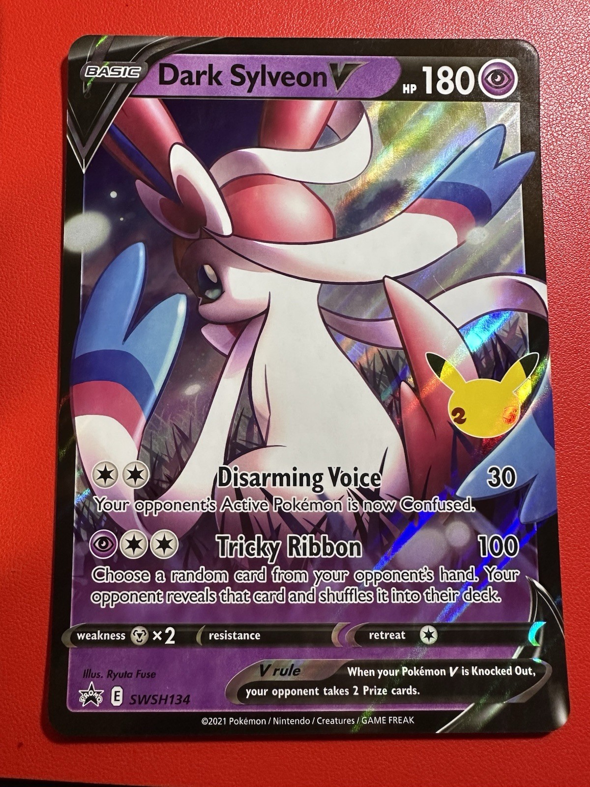 Dark Sylveon V celebration SWSH134 ****Jumbo*** Card Holo