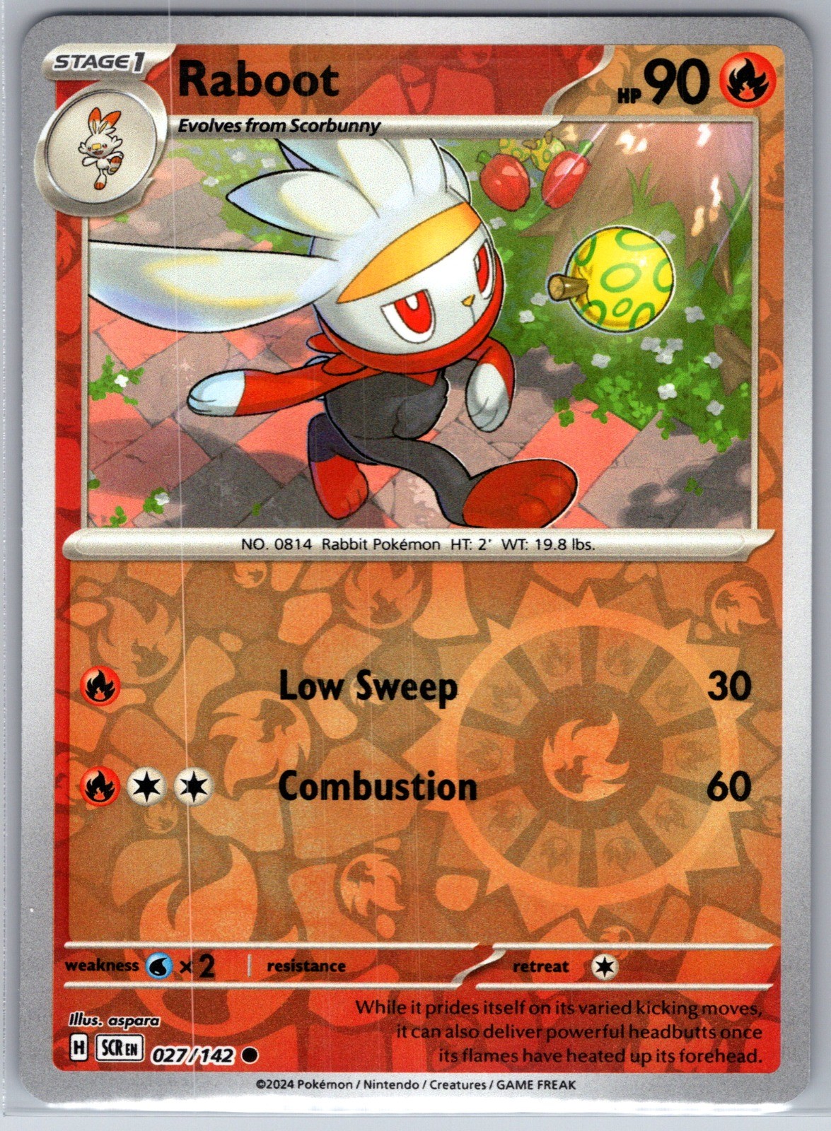 Raboot 027/142 Common Reverse Holo SCR LP