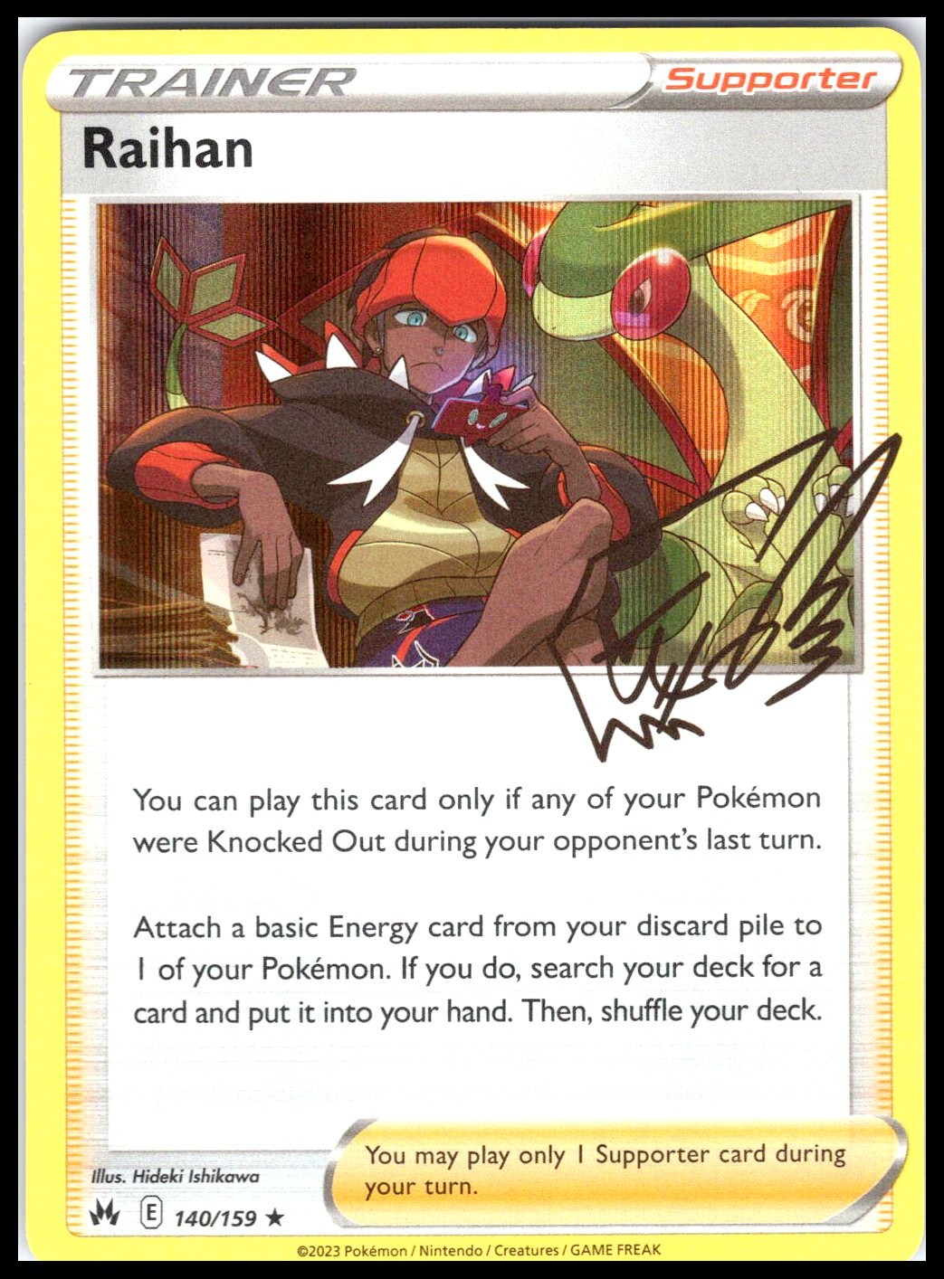 RAIHAN – Hideki Ishikawa – Pokemon 140/159 CRZ Crown Zenith – Reverse Holo NM/M
