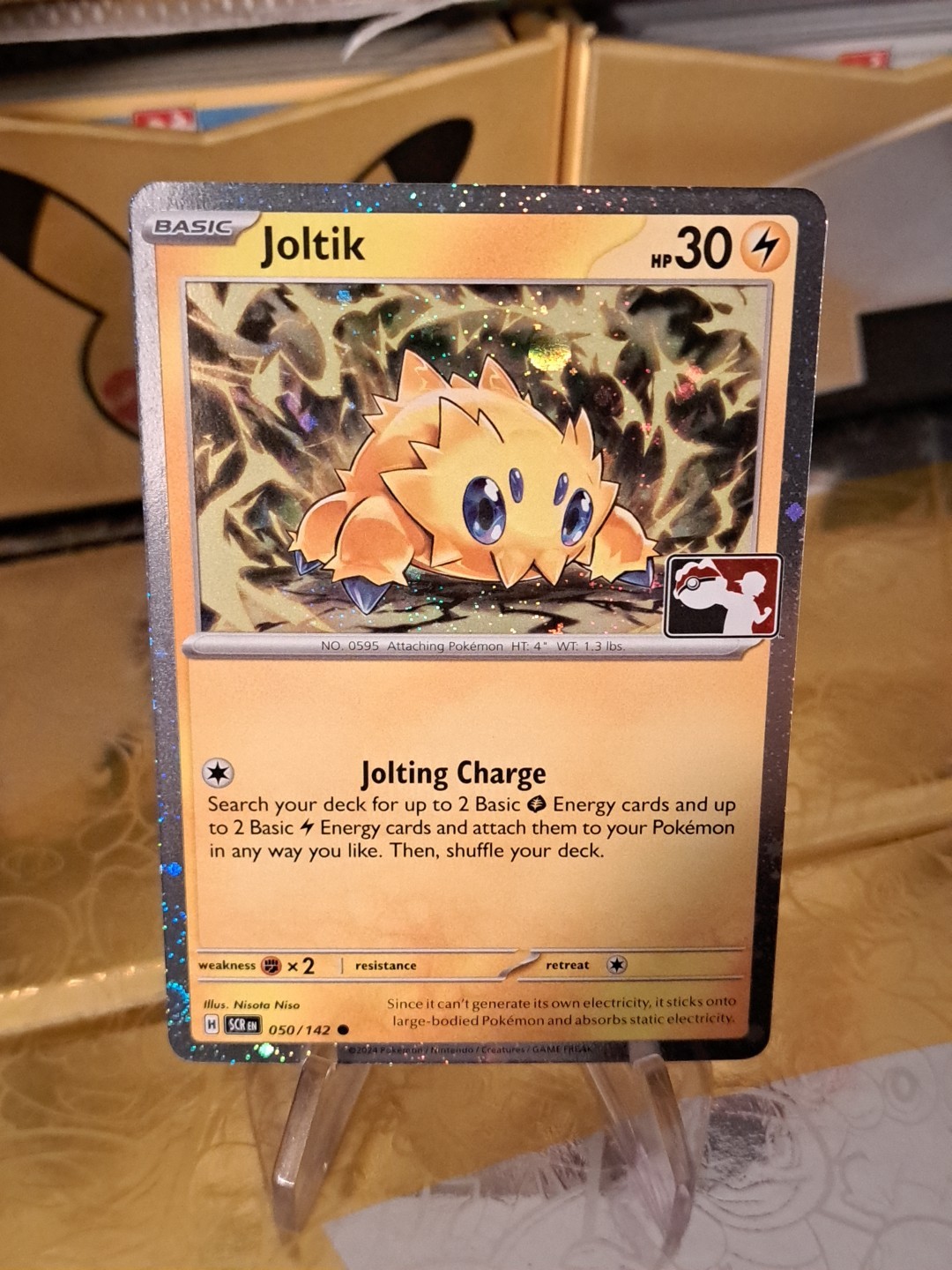 Joltik Holo Pokemon Prize Pack Series 7 Promo Pokemon Card NM/LP Stamp