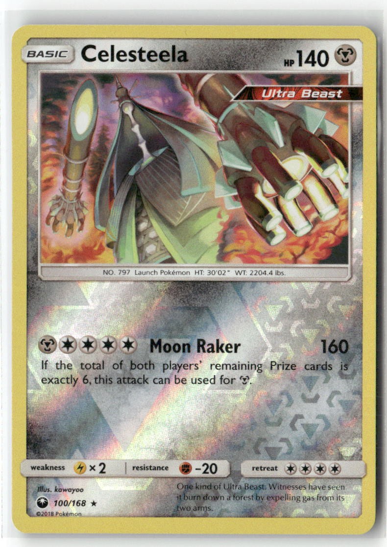 Celesteela 100/168 Holo Rare Celestial Storm Pokemon Reverse Holo Near Mint