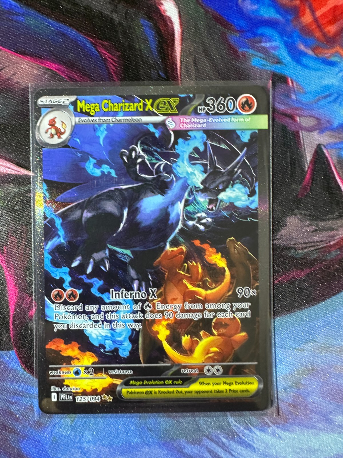 Mega Charizard x EX 125/094 Me02: Phantasmal Flames Pokemon TCG Minty