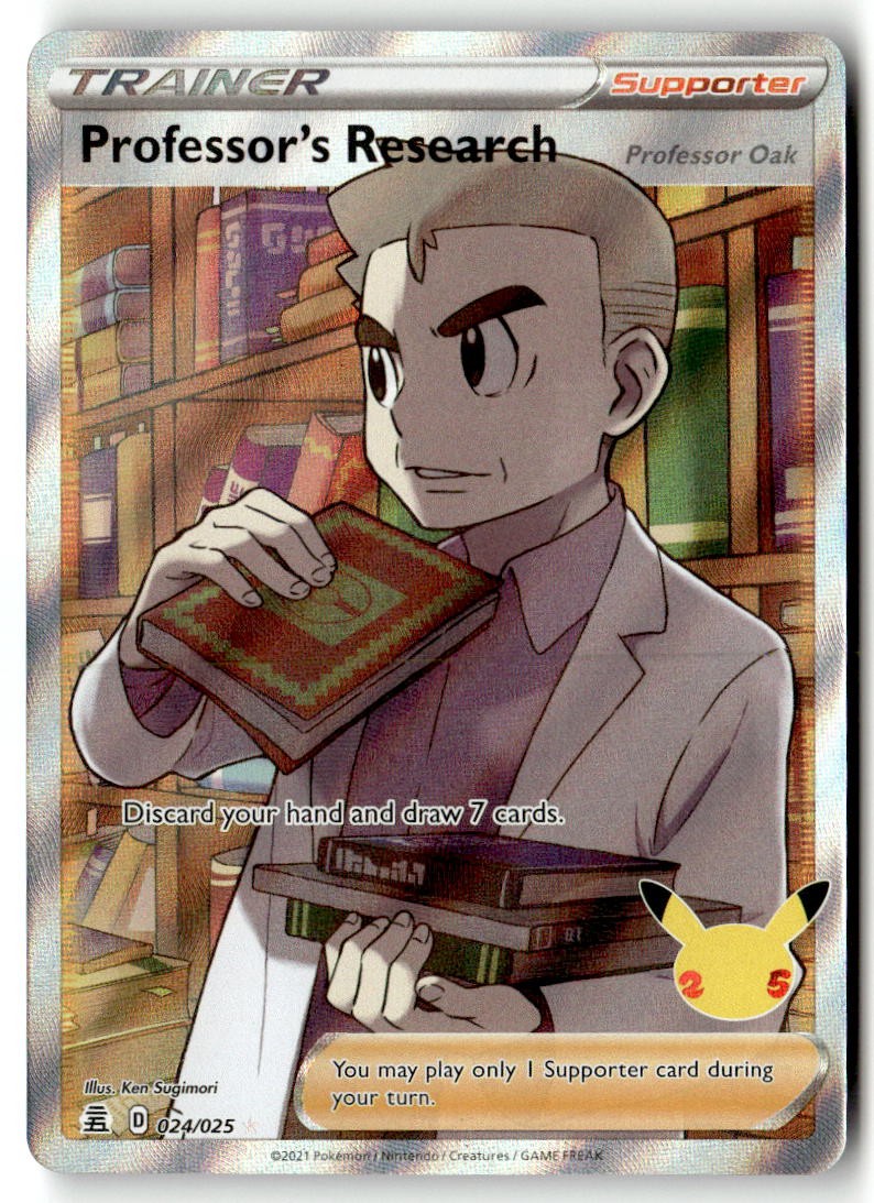 Professor’s Research [Professor Oak] (Full Art) 024/025 Holofoil – CLB – PTCG…