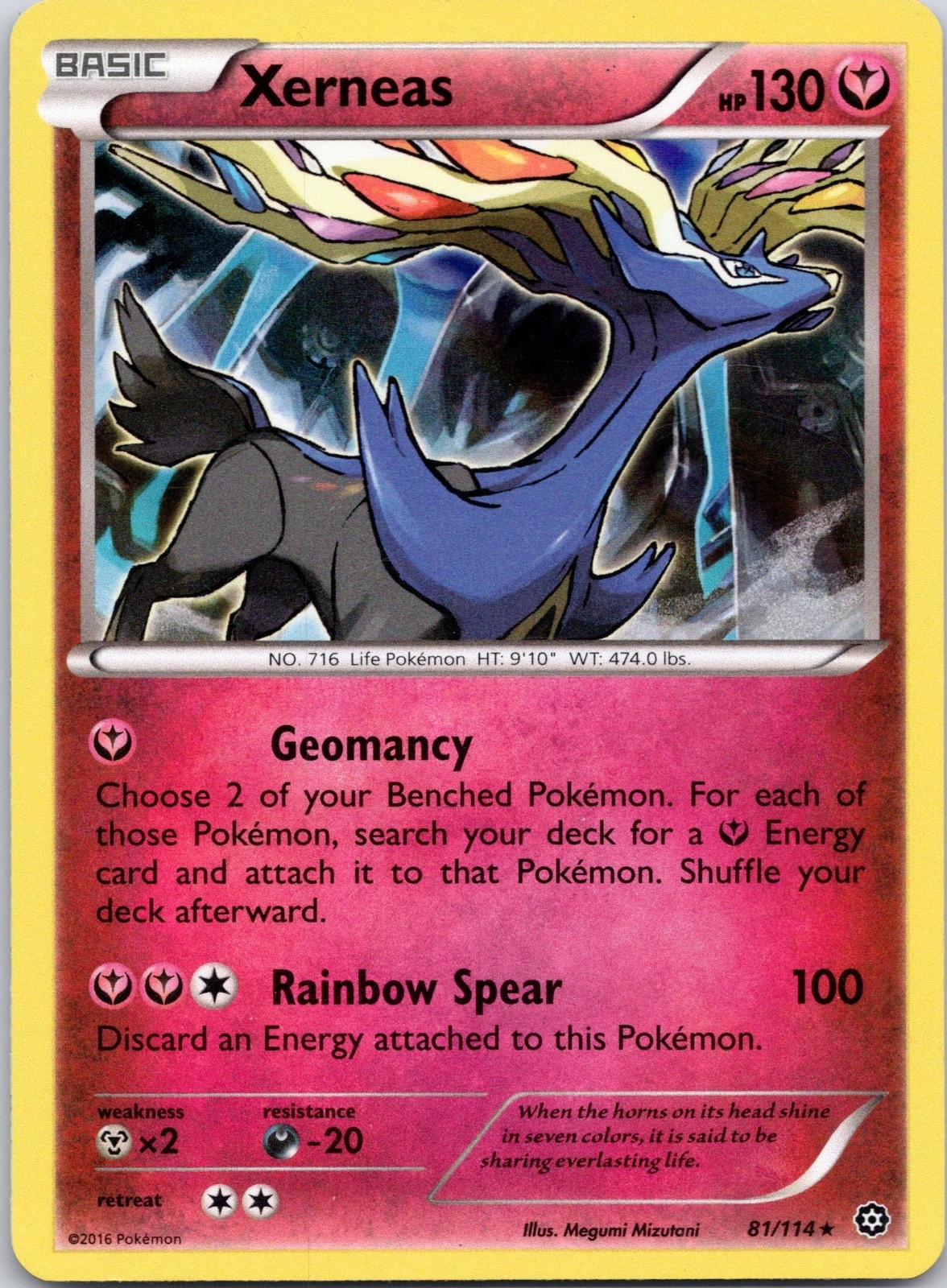 Xerneas Holo Rare XY – Steam Siege 81/114 NM