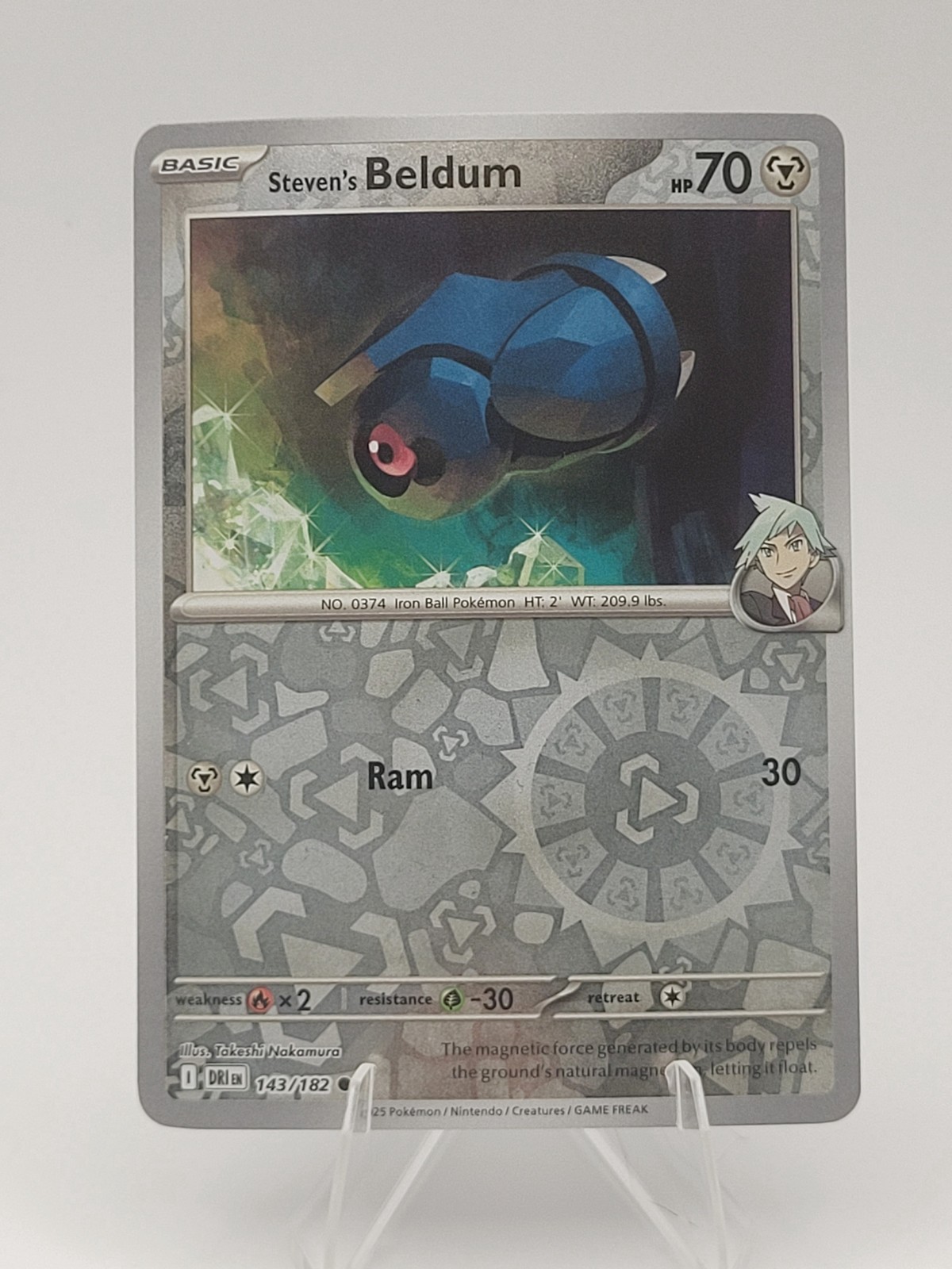 Steven’s Beldum 143/182 REVERSE HOLO Near Mint – SV10: Destined Rivals