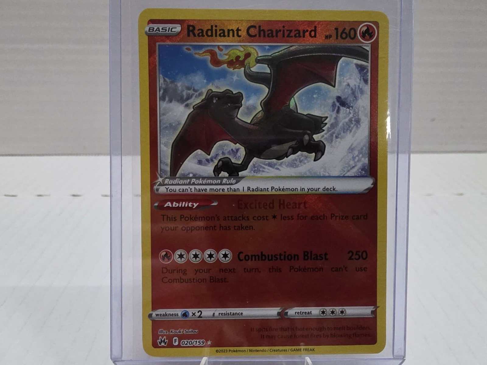 Radiant Charizard 020/159 Crown Zenith Radiant Rare Holo 160 HP English NM