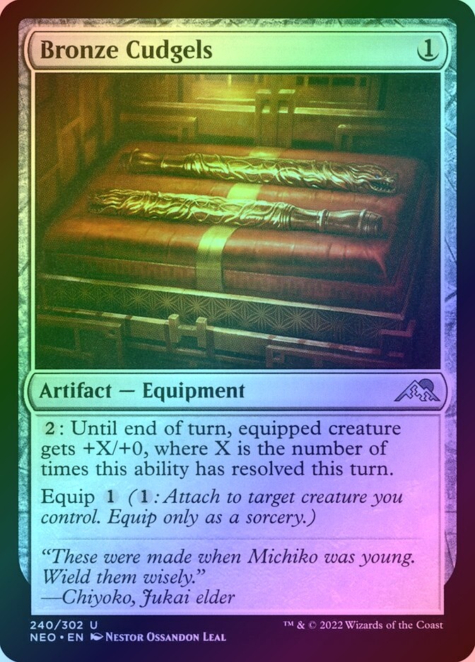 Bronze Cudgels Foil (240) Kamigawa: Neon Dynasty NEO MTG Magic
